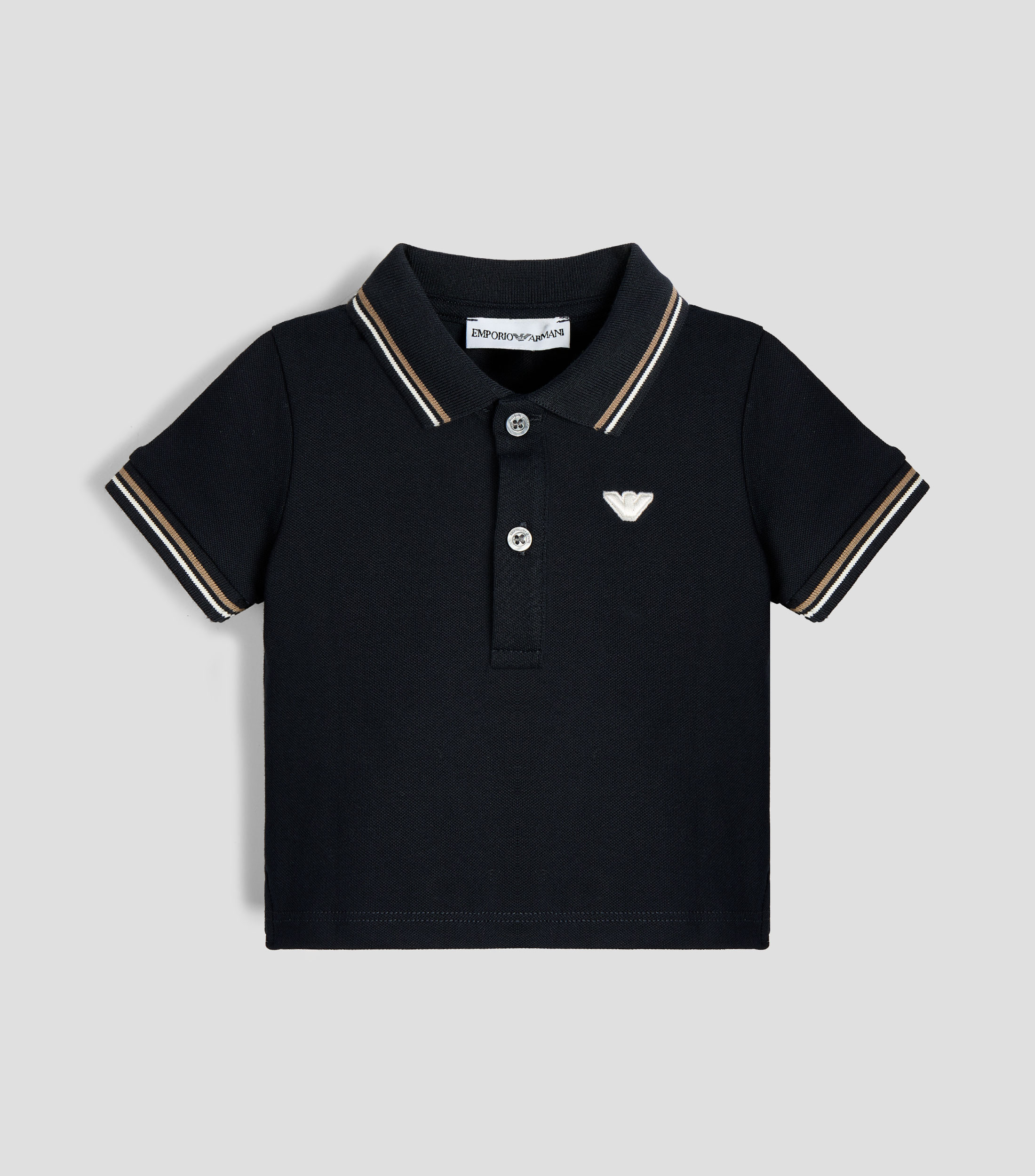 Playera tipo polo manga corta lisa Bebé
